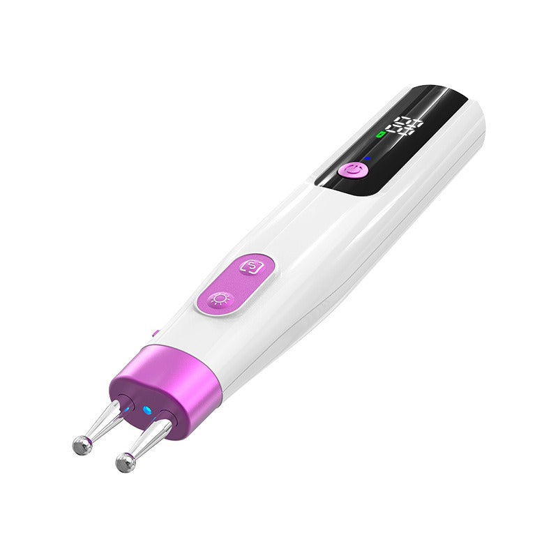 Portable Dual-Head Microcurrent Massager Axl W913A White And Purple English