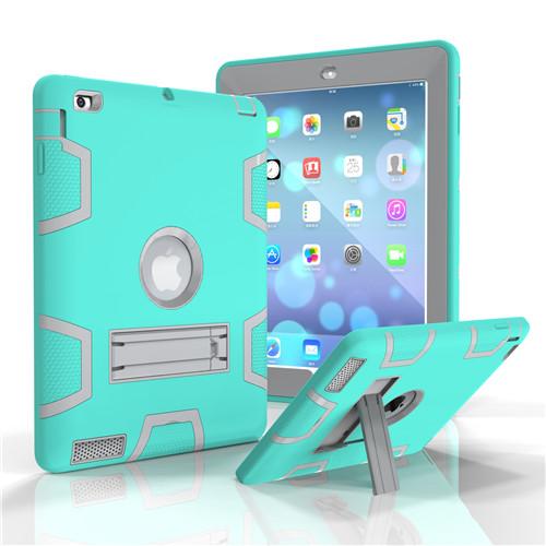 Full Coverage Silicone Kids Tablet Case with Stand Axl Lake blue light ash