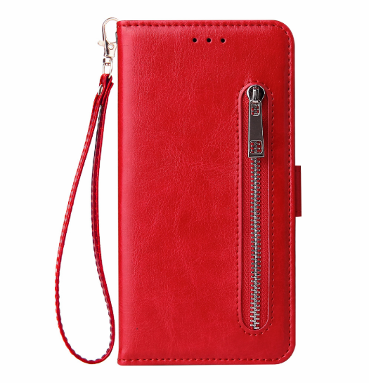 Zipper Wallet Case for iPhone 6 7 8 X XR XS – TPU Leather