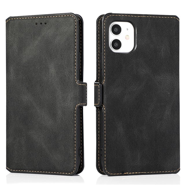 Retro Leather Flip Phone Case for Apple Devices Axl Black / iPhone 13 Pro Max