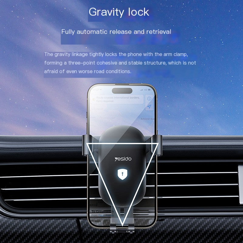 Yesido Gravity Car Phone Holder – Aviation Aluminium Vent Mount Car Phone Mount Axl