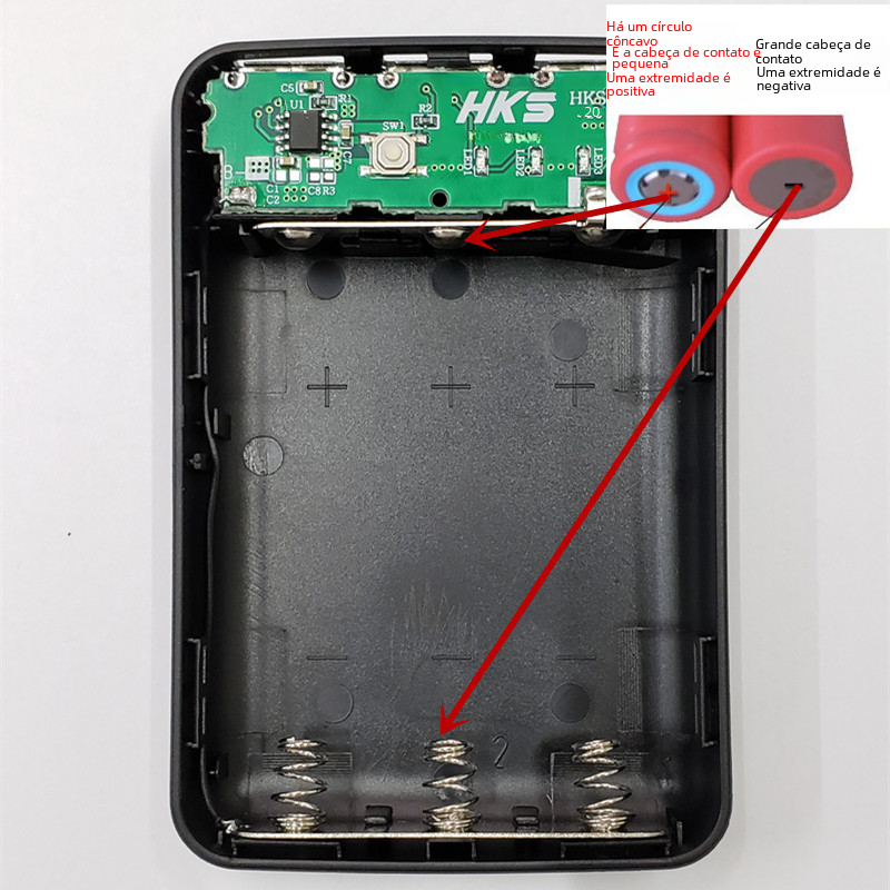 DIY No-Solder 18650 Power Bank Case with 3 USB Ports Axl