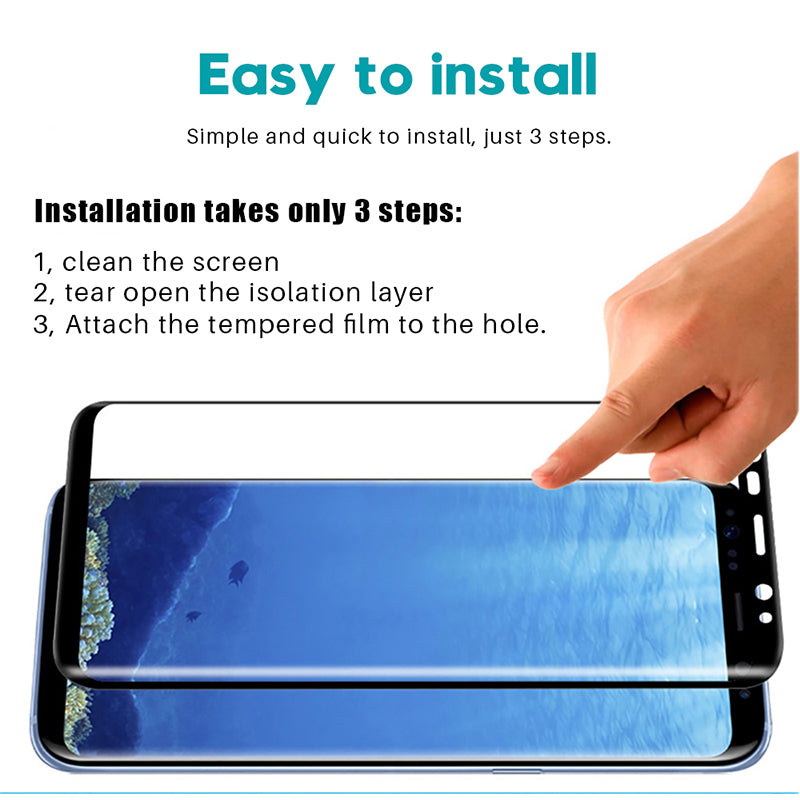 9D Tempered Glass Screen Protector – Samsung Galaxy S8–S10 Screen Protector Axl