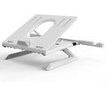 Adjustable Aluminum Laptop Stand – Foldable Ergonomic Riser Laptop Stand Axl White 280x280x25.5mm