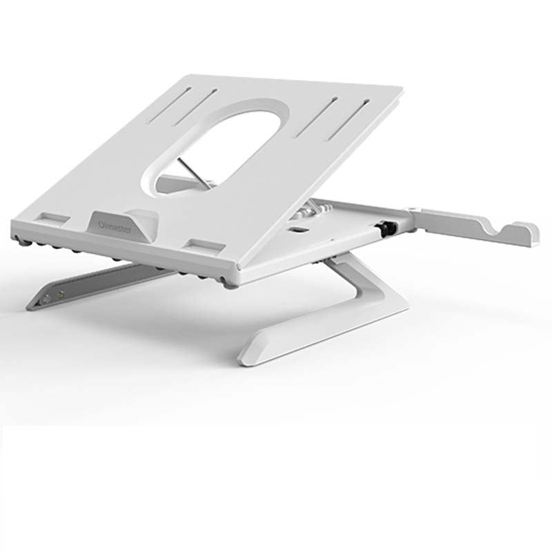 Adjustable Aluminum Laptop Stand – Foldable Ergonomic Riser Laptop Stand Axl White 280x280x25.5mm
