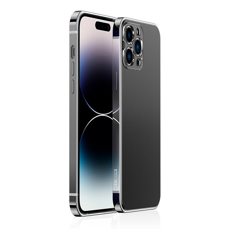Stainless Steel iPhone Case 14/13/12 – Anti-Fingerprint Cover Metal Phone Case Axl