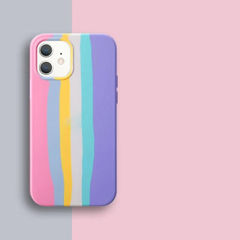 Rainbow Liquid Shell Phone Case for Apple iPhone 11 Axl Pink / iPhone12pro