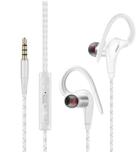 Universal In-Ear Sports Headphones with Microphone Axl New White