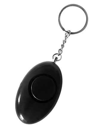 120dB Personal Safety Alarm Keychain – Compact Egg Shape Personal Safety Alarm Axl Black
