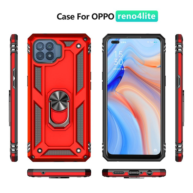 OPPO A94 Armor Case with Ring Bracket – Shockproof TPU Cover Phone Armor Case Axl
