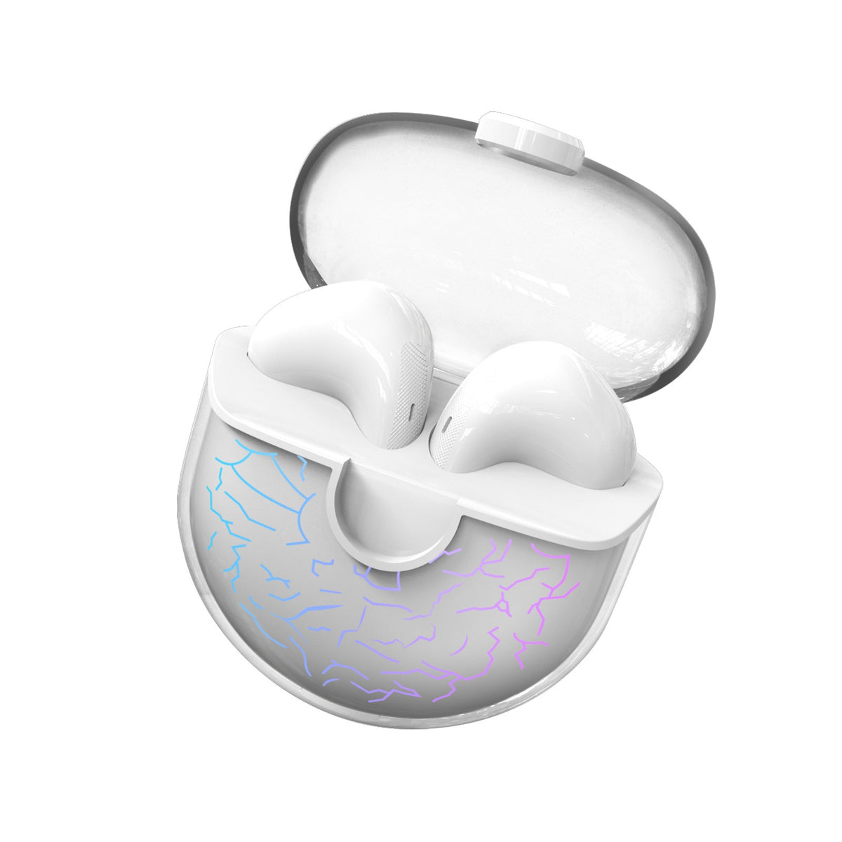 Transparent M6mini Bluetooth Sports Headset - Waterproof Axl White Crack