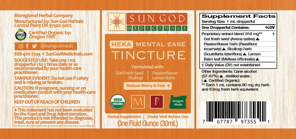 Heka Mental Ease Herbal Tincture Axl