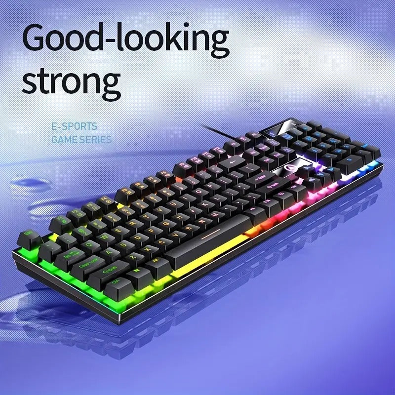 Axl USB Wired Mechanical Feel Gaming Keyboard 104 Keys RGB Gaming Keyboard Axl