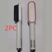 Mini Hair Straightener & Curler Brush Axl WhiteEU 2PCS -