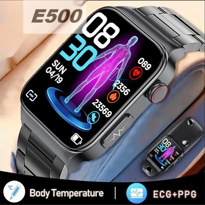 2023 New E500 Smart Watch with ECG Monitoring Axl