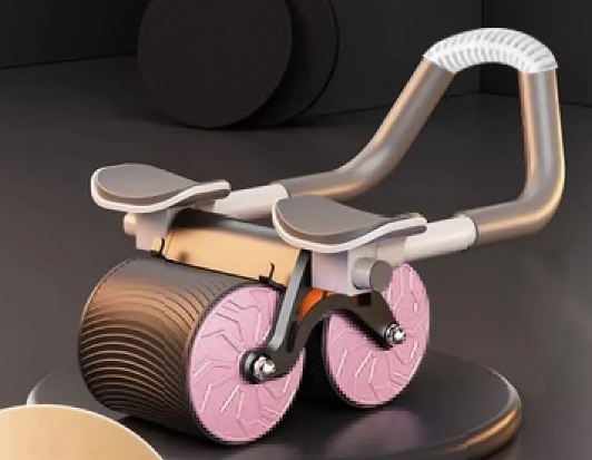 Automatic Rebound Abdominal Wheel Axl Pink Without Watch Hassock