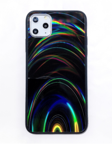 Rainbow Pattern Jelly Shell Case Axl Black / IPhone11Pro max