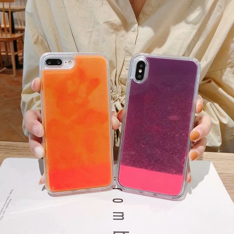Fluorescent Liquid Quicksand Phone Case – TPU & PC Cover Liquid Quicksand Phone Case Axl