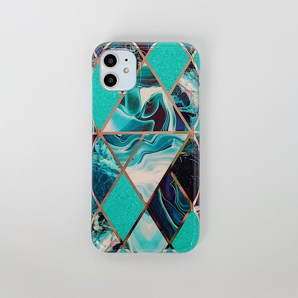 Stitched Marble Phone Case Axl Green / 11 pro max