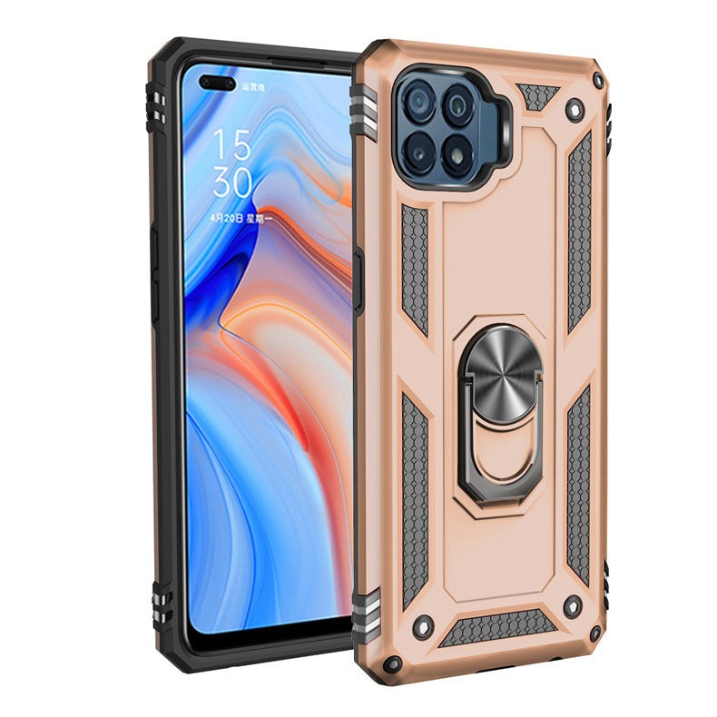 OPPO A94 Armor Case with Ring Bracket – Shockproof TPU Cover