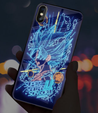 Dragon Ball Z Phone Case with Sound Control and Light Axl Blue IPhone XS Max