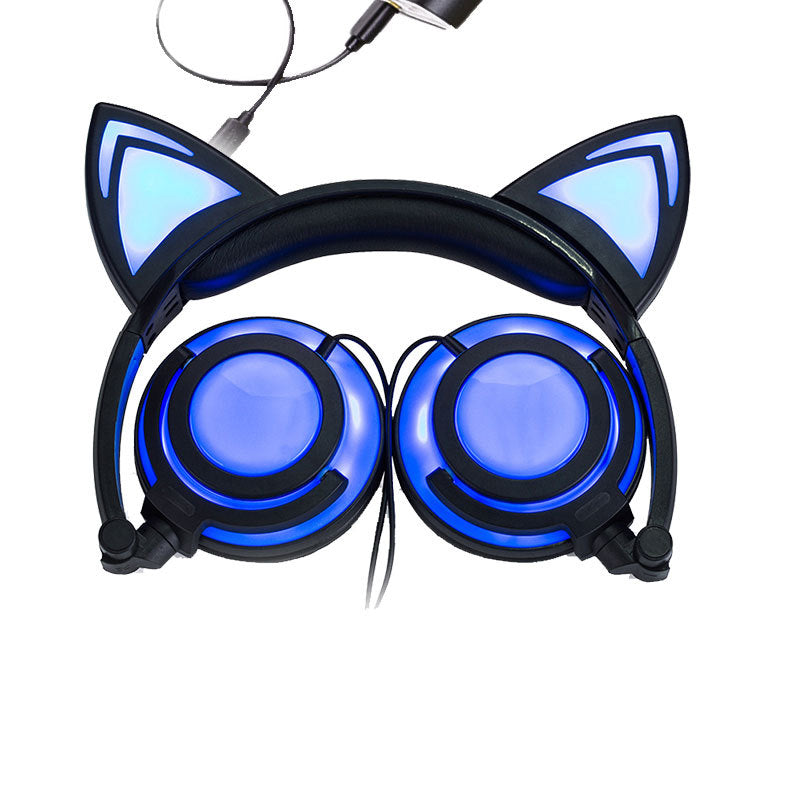 Cat Ear Headphones with LED Glow & Foldable Design | Axl LED Cat Ear Headphones Axl 蓝色
