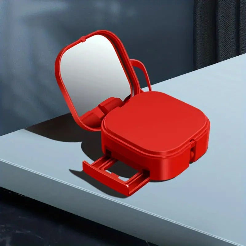 3-in-1 Retractable USB Data Cable with Phone Stand Axl Red