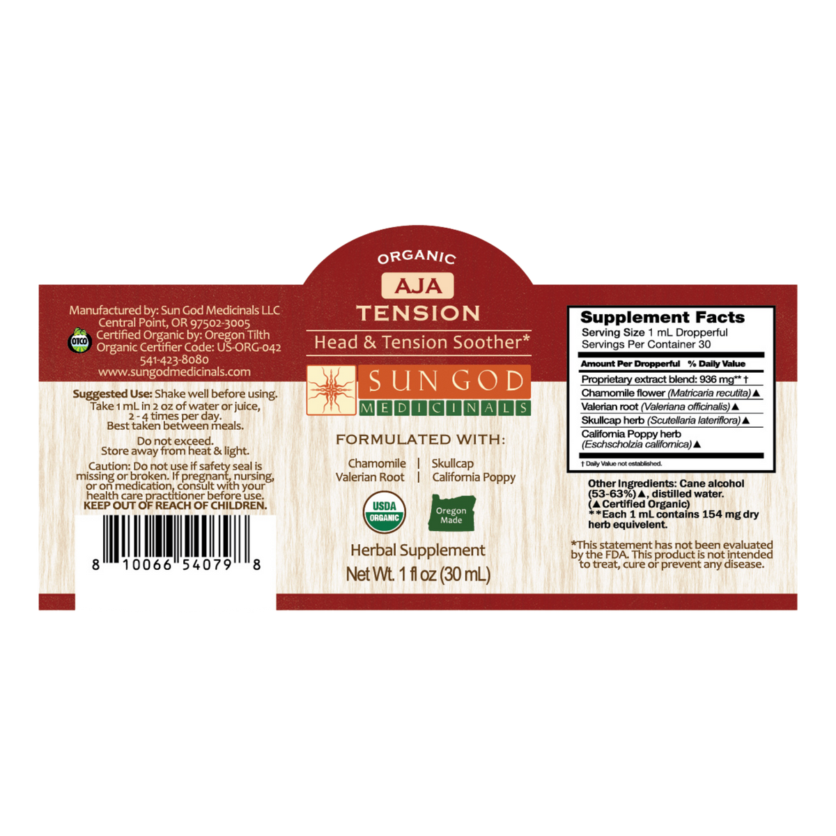 Aja Tension Herbal Tincture Axl