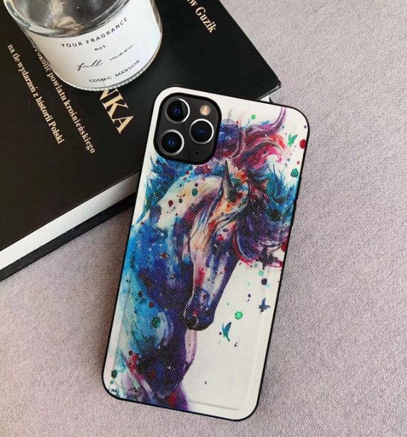 Chinese Watercolor Horse TPU Phone Case | Artistic Cover Artistic Phone Case Axl