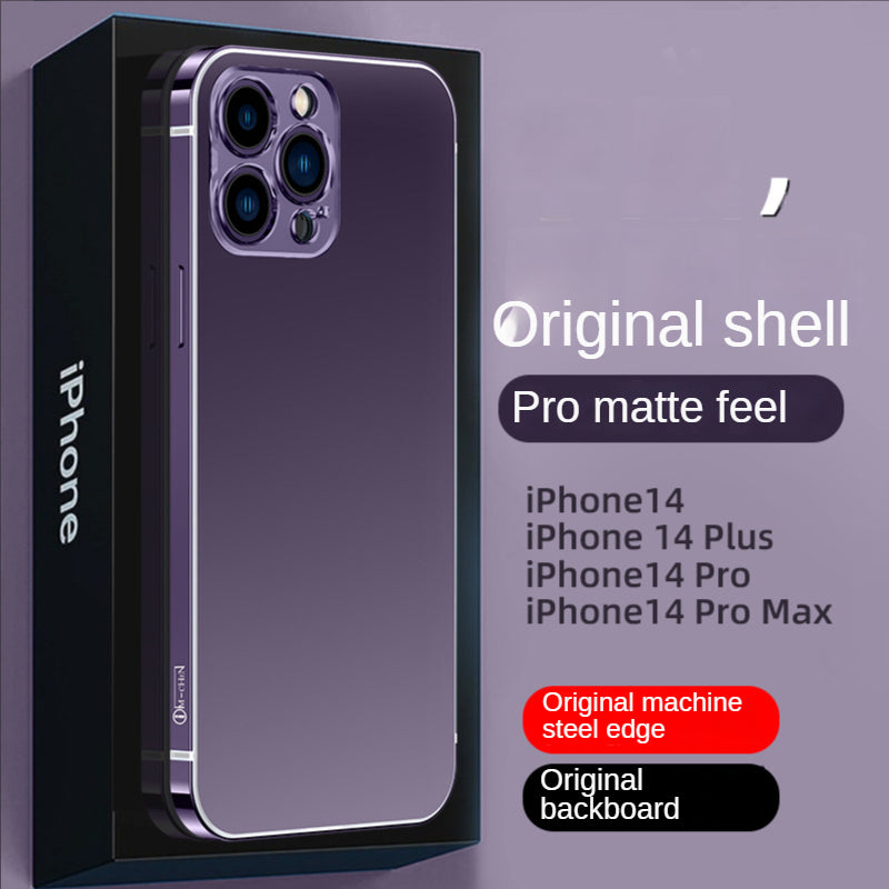 Stainless Steel iPhone Case 14/13/12 – Anti-Fingerprint Cover Metal Phone Case Axl
