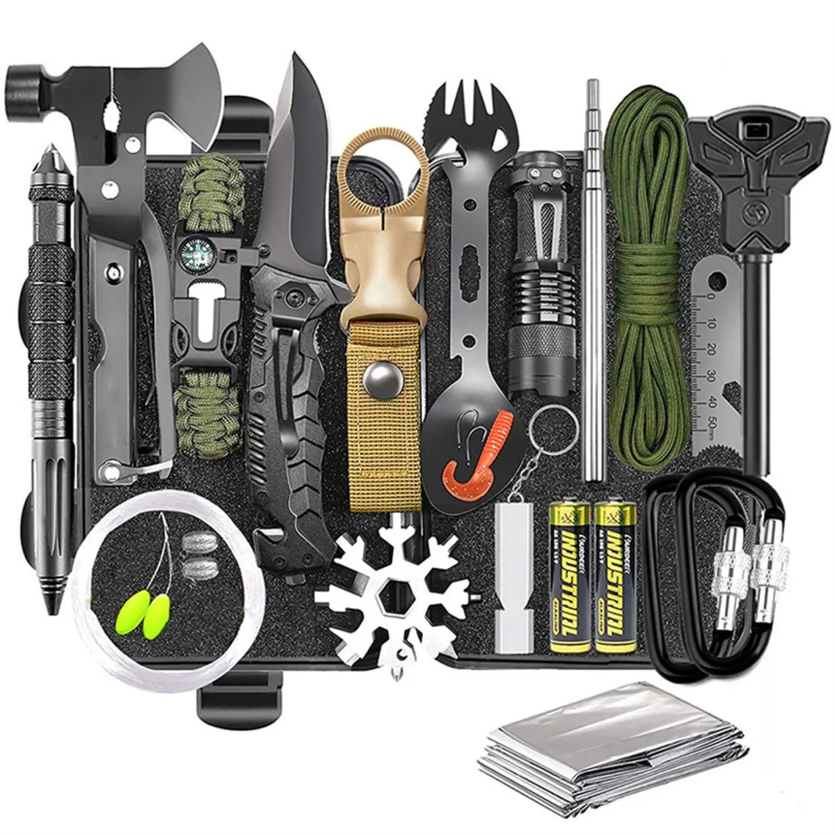 Outdoor Survival Kit Wilderness Tool Set Axl H17672 One Size
