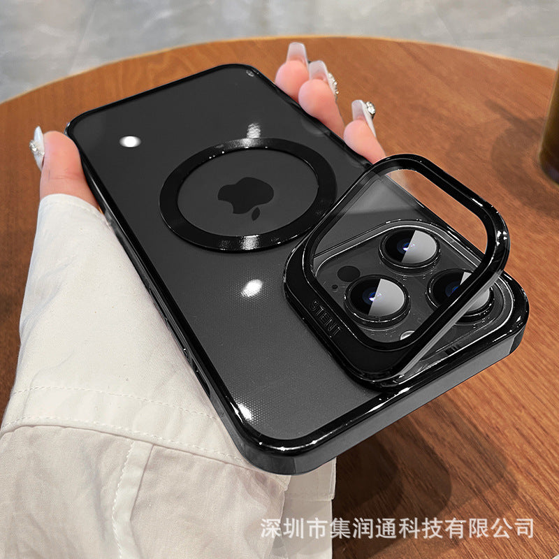 Magnetic Hard Case with Stand for iPhone 15 Pro Max Axl Black / iPhone 15plus