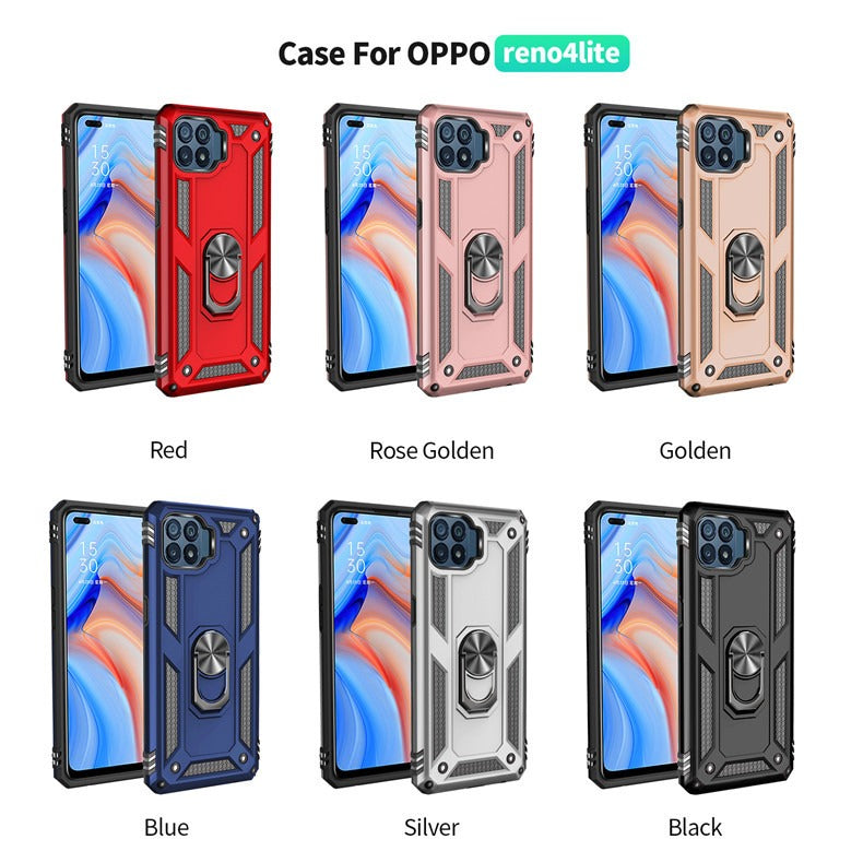 OPPO A94 Armor Case with Ring Bracket – Shockproof TPU Cover Phone Armor Case Axl