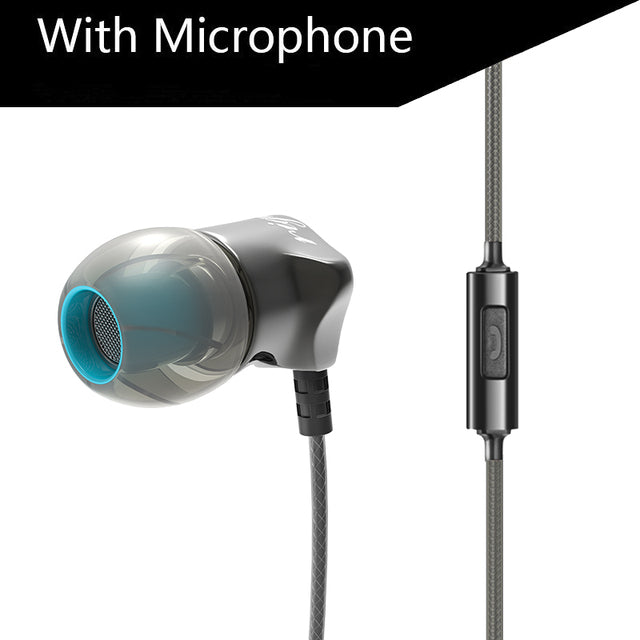 Heavy Bass Metal In-Ear Headphones with Microphone Axl Black