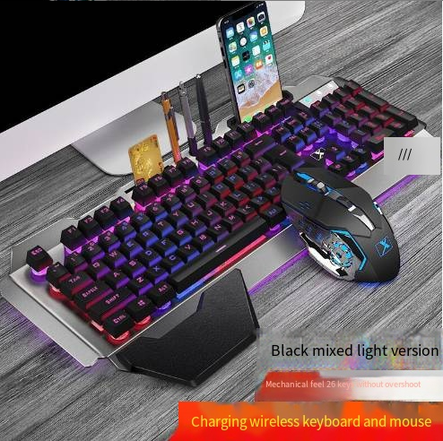Ergonomic Mechanical Keyboard with RGB Backlight Axl New Black