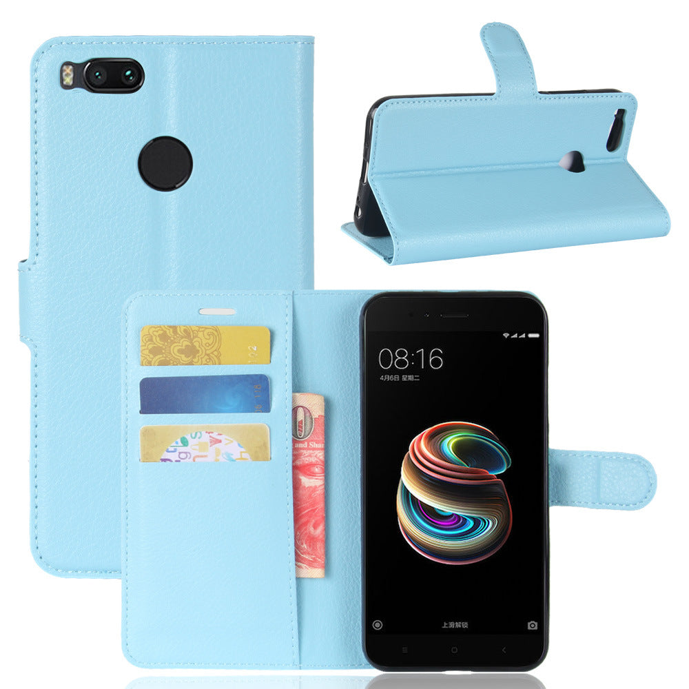 Xiaomi A1 / 5X Wallet Case – Card Holder & Kickstand Cover Wallet Phone Case Axl Blue