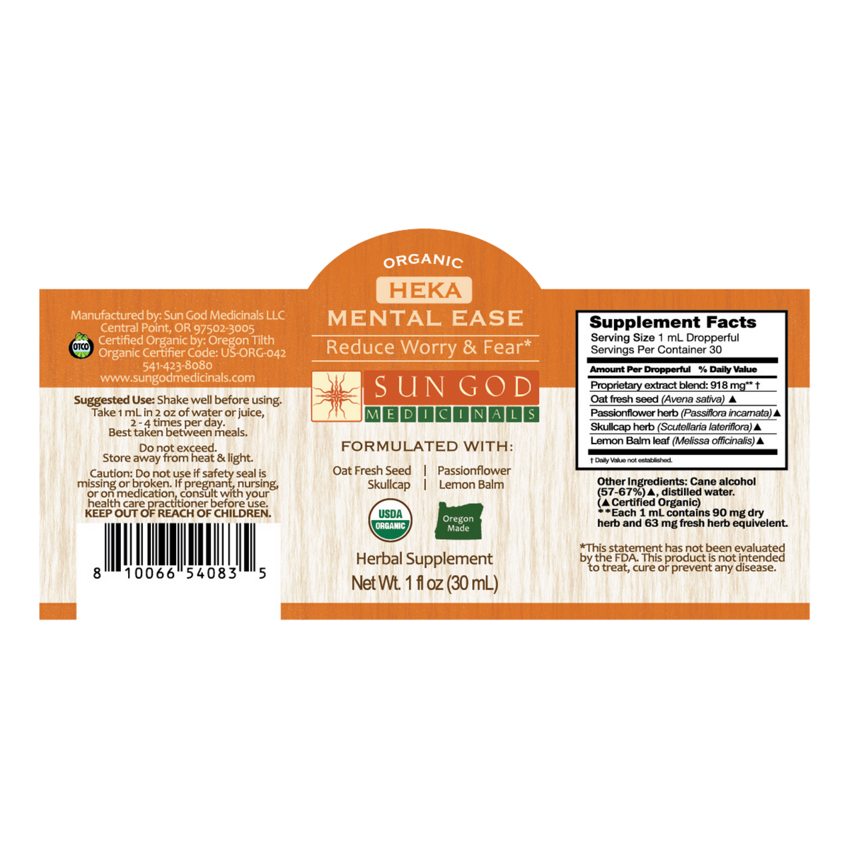 Heka Mental Ease Herbal Tincture Axl