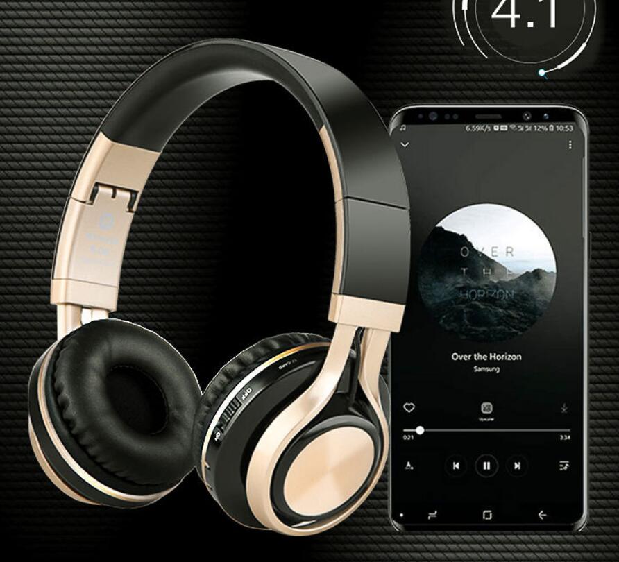 B06 Wireless Bluetooth Headphones – 240Hr Battery 3D Stereo Wireless Headphones Axl Black gold
