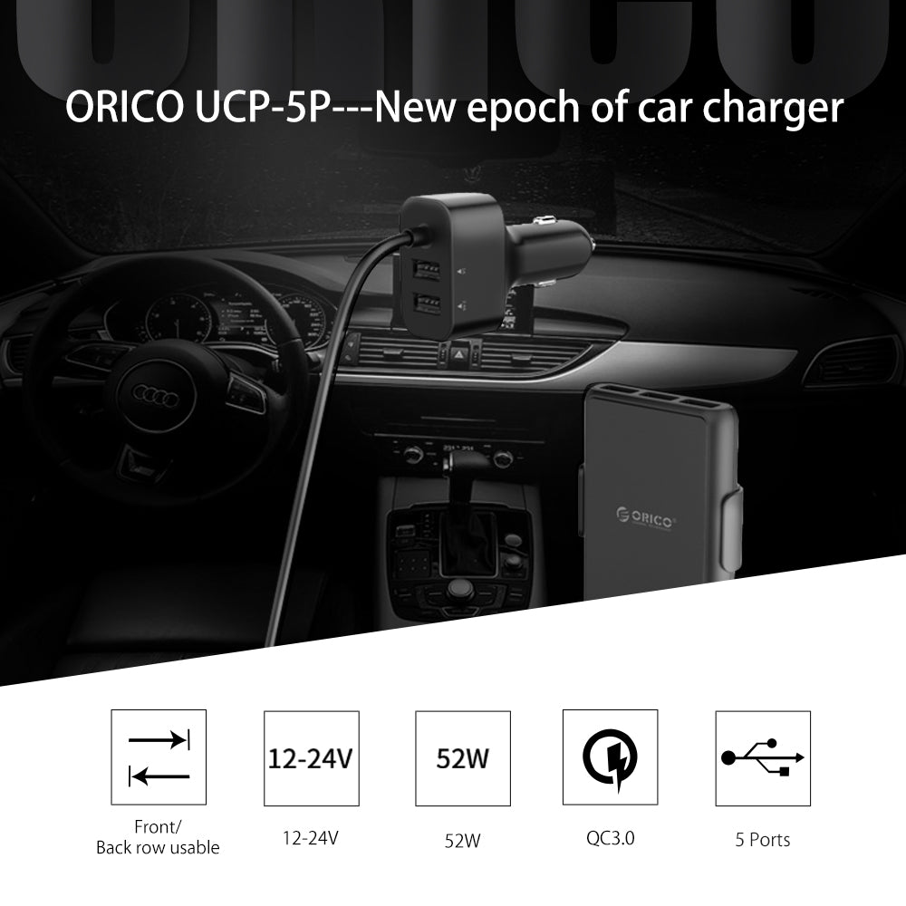 ORICO QC3.0 Car Charger with Dual USB Ports Axl