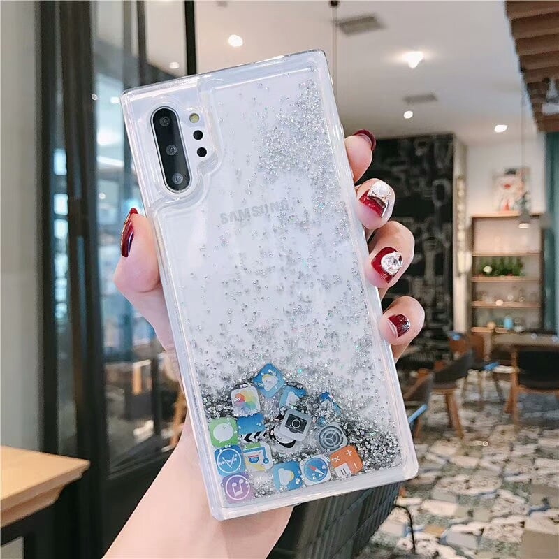 Icon Quicksand Phone Case Axl Silver / Note 10