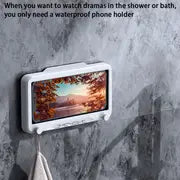 Waterproof Shower Phone Holder with Anti-Fog Touch Screen Axl Elegant White -360 degree rotation