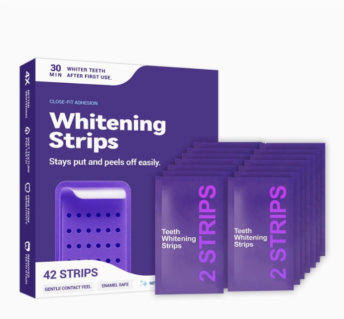 Purple Whitening Stain-Removing Tooth Strips Axl 1 box 42 stickers Type B