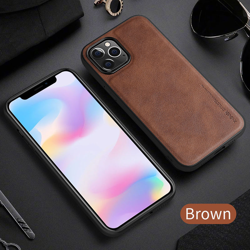 Business Leather Phone Case Axl Brown / iPhone15 Pro Max