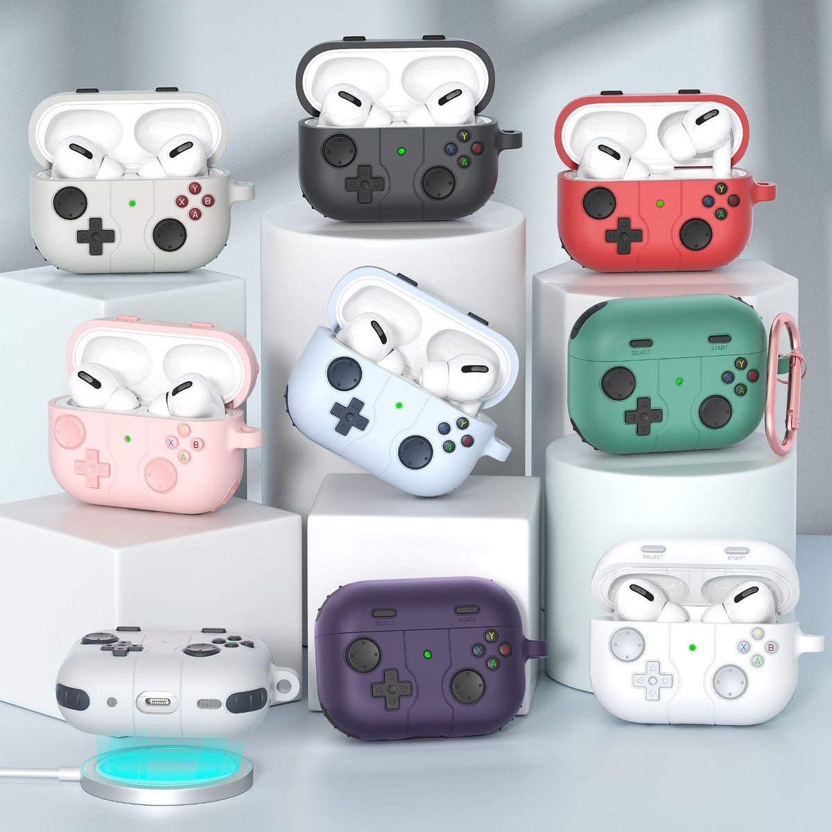 Retro Game Console Case for Wireless Earbuds Axl