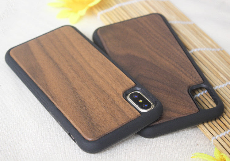 Wooden TPU Phone Case, Mobile Shell, Wooden Cover Axl Walnut IPhone XR