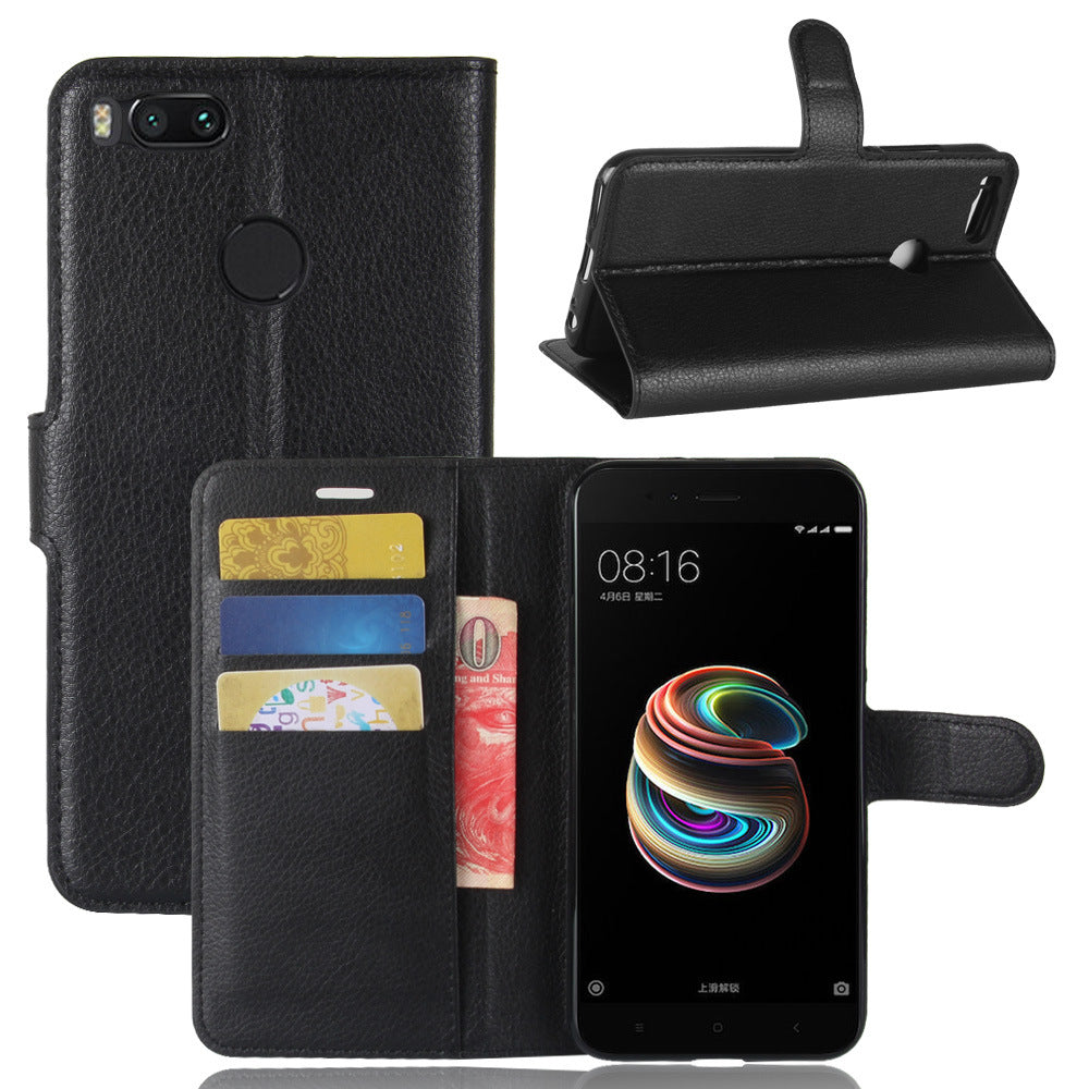 Xiaomi A1 / 5X Wallet Case – Card Holder & Kickstand Cover Wallet Phone Case Axl Black