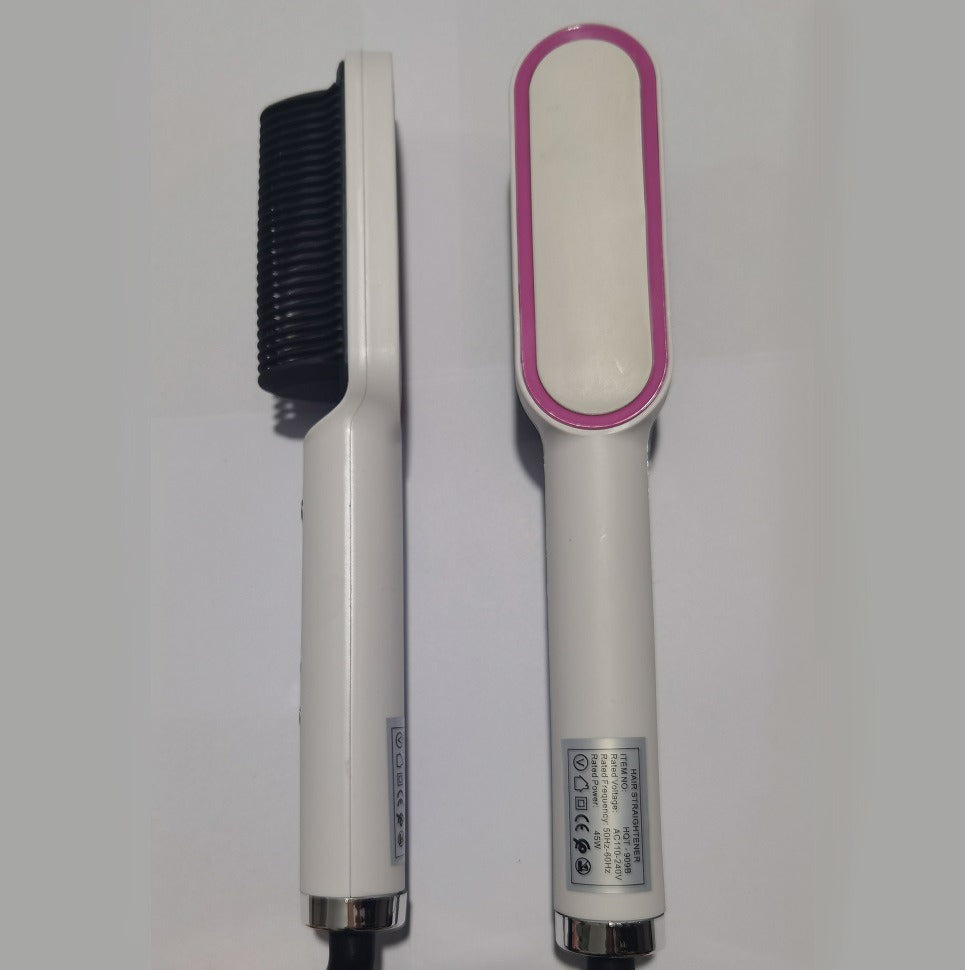 Mini Hair Straightener & Curler Brush Axl WhiteAU -