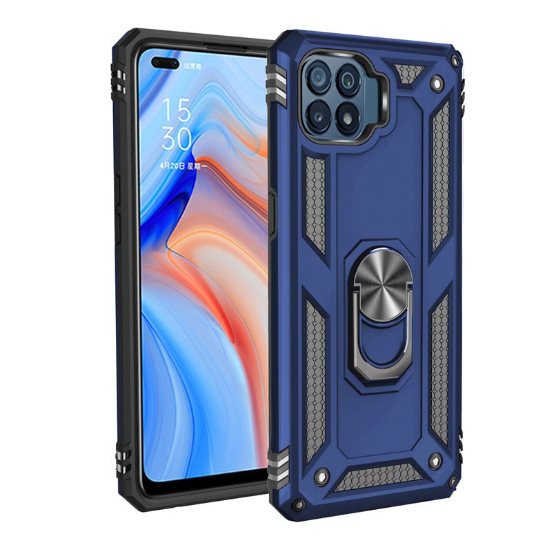 OPPO A94 Armor Case with Ring Bracket – Shockproof TPU Cover