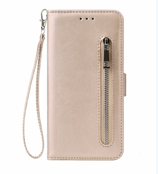 Zipper Wallet Case for iPhone 6 7 8 X XR XS – TPU Leather