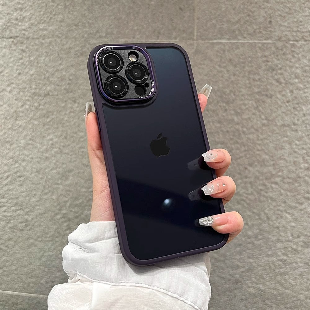 Metal Lens Transparent Magnetic Case for iPhone 15 Pro Max Axl